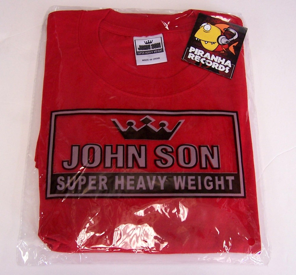 John Son Premium Quality Red T-Shirt XL 100% Cotton Piranha Records