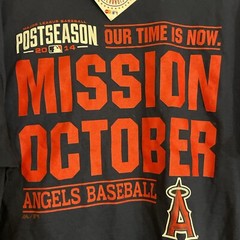 Los Angeles Angels Majestic T-shirt Tee Mission October Postseason XL/XG Men’s