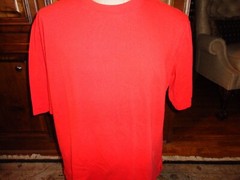 Cabela’s Reddish Orange Loose Fit Blank Sold Cotton Blend T-shirt Adult L NICE
