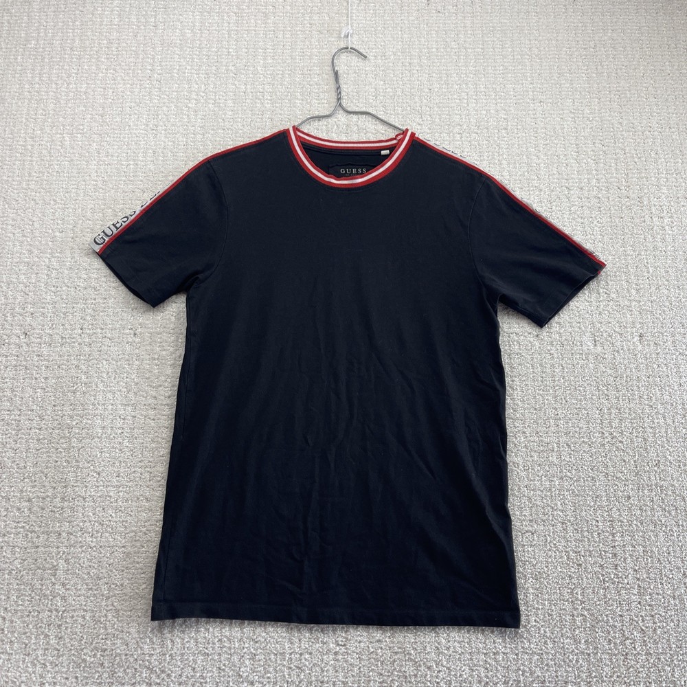 Guess Denim Elbow Strap Logo Spell out Shirt Streetwear Essential Men’s Size XS