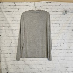 NWT Jachs New York Mens T-Shirt Long Sleeve Henley Neck Charcoal Gray Size MED