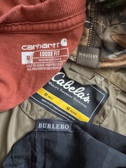 4 Lot Carhartt Mens M Loose Fit T Shirt Burlebo Fitness Shorts Cabelas Jacket