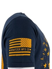 Howitzer Style Men’s T-Shirt PATRIOT Navy Military Grunt MFG S -5XL