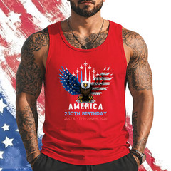 250 Years 1776 2026 Birthday Eagle Jets Flag 4th of July Men Tank top