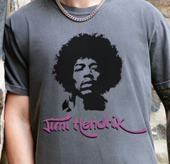 Jimi Hendrix T-Shirt on Premium Vintage Black Comfort Colors 1717 Tee