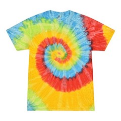 Tie Dye T-Shirts Multi-Color Kids & Adult Short Sleeve Cotton Colortone