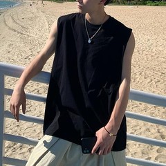 Men’s Vest Casual Daily Holiday O Neck Regular Slight Stretch Vacation