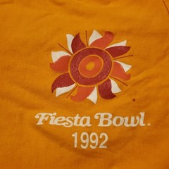 Vtg 90s Tennessee Vols Jersey Adult XL Orange 1992 Fiesta Bowl Russell Athletic