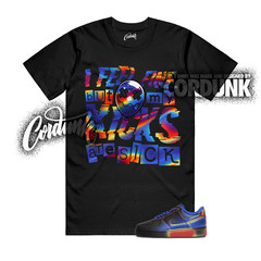 Air Force 1 Low Retro Heat Map Black Racer Blue T Shirt Match SICK