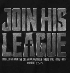 Christian Faith Pop Culture Join His League Womens or Mens Crewneck T Shirt Tee