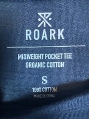 Roark Shirt Mens Small Blue Midweight Organic Cotton Sustainable Pocket Surf T