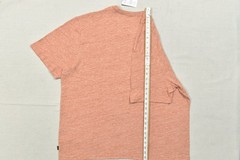 Lucky Brand Men’s T Shirt V Neck Short Sleeve Orange Linen Blend Size 2XL NEW