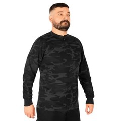 Rothco Midnight Black Camo Long Sleeve Henley T-Shirt 21040 – M