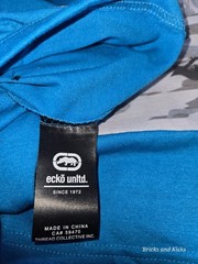 Ecko Unltd V-Neck Blue Atomic With Camo Men’s T-Shirt Sizes S, M, L, XL NWT