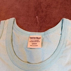 ComfortWash The Big Easy New Orleans Tank Top Light Blue Mens Small Cotton