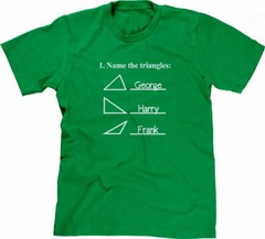 Funny Math Shirt: Name The Triangles T-Shirt funny geek Funny Tshirts for Men