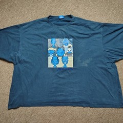 Vintage FUBU Shirt Men 6X Blue Fat Albert Gang Portrait Graphic Distressed Y2K