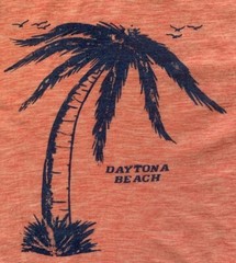 VTG 70s Daytona Beach, FL Single Stitch 50/50 Ringer Shirt, Heather Rose, Men’sM