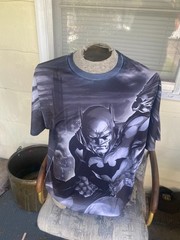 Men’s Batman Stretch T-Shirt Black Sz XLarge DC Comics Batman Full Print Graphic