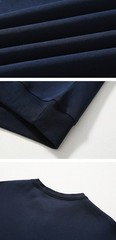 Henry Collar Hoodie Men Fashion Autumn New Loose Pullover Top