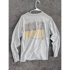 Russell Athletic ASU Sun Devils Long Sleeve Shirt Mens Medium Grey Arizona State