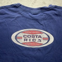 Vintage Morpho Costa Rica T-Shirt Mens Large Blue Tourist Souvenir Distressed