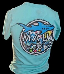MAUI & SONS Celadon Surf (S) Small T-Shirt Light Turquoise