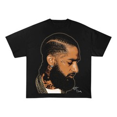 NIPSEY HUSSLE Vintage Shirt Graphic Tees Streetwear Y2K