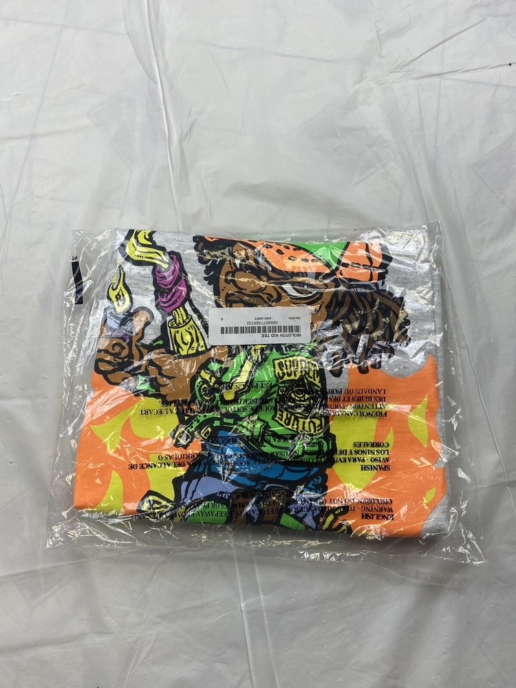 New SUPREME New York Molotov Tee Ash Gray Men’s Small S/S 2019