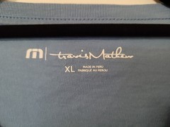 TravisMathew Shirt Mens XL Blue Graphic Golf Cart Here For A Good Time Tee