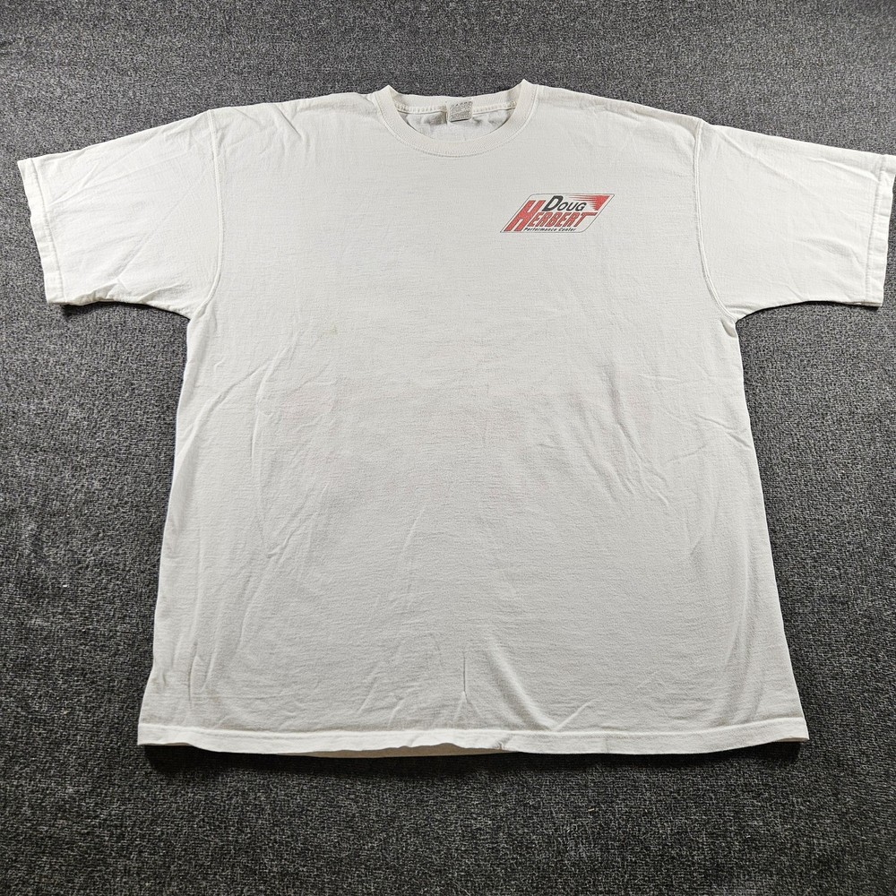 Fruit Of The Loom Shirt Mens 2XL White Dougzilla Snap-on Drag Racing Graphic Tee
