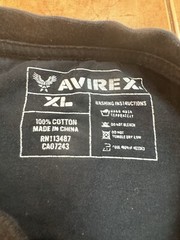 Avirex Skull Chains Tee Shirt Size XL Embroidered Grunge 100% Cotton Vibrant