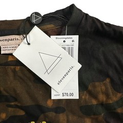 Eleven Paris Men’s Two Tone Camo Short Sleeve Tee Size M $70