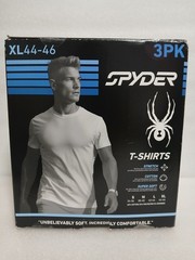 Brand New 3 Pack Spyder T Shirts, Gray Black and White, Size XL