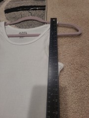 Von Dutch Originals Medium Mens Ribbed White Tank Slim Fit Scoop Neck