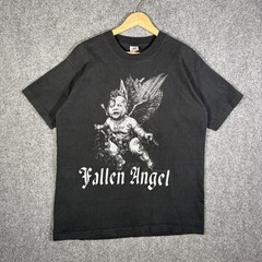 Vintage Fashion Victim Shirt Mens Large Black 90s Fallen Angel Punk Rare 1994