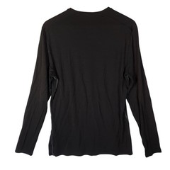 Icebreaker Merino Wool Top Men’s XL Black Long Sleeve Crew Neck Base Layer
