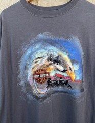 Harley Davidson Motorcycle Biker Wolf Eagle T-shirt Size 2XL London, England