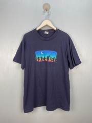 Vtg 90s Grateful Dead band t shirt reprinted navy color tee QT1284