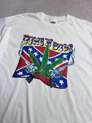 VINTAGE 90S GUNS N BUDS HUMOUR RASTA T-SHIRT XL