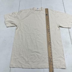 Los Angeles Apparel Shirt Mens Small Natural 6.5oz Garment Dyed Crewneck USA