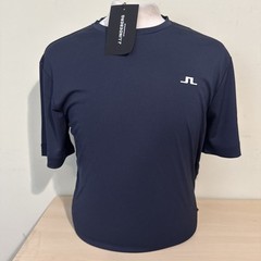 J Lindeberg Men’s Ade Short Sleeve T-Shirt Medium Tennis NAVY NEW AMJT11294