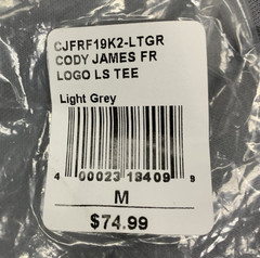 Cody James FR Flame Resistant Work Shirt Long Sleeve Light Grey Size Medium