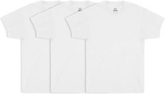 Men’s 6-Pack White Crew-Neck T-SHIRTS ” TAGLESS-COTTON”