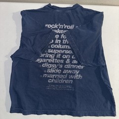 Oasis Abercrombie & Fitch Cropped T Shirt Size XL Blue Boxy Double Sided