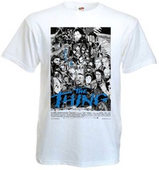 The Thing v82 T-shirt white movie poster horror John Carpenter all sizes S-5XL