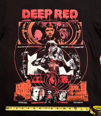 Deep Red (1975) Movie Graphic M Black T-Shirt Horror Argento Profundo Goblin