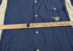 2X Wish Me Luck Winner’s Circle Men’s & Big 3x Bowling Shirt Size Blue/Brown