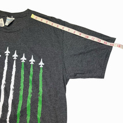 New Port & Company Air Force T Shirt Large Orange White Green India Flag Colors