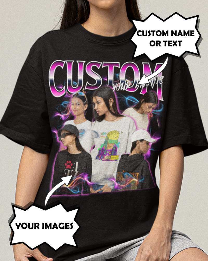 Custom Personalized Bootleg Rap Vintage 90s Girlfriend Boyfriend Pet T-Shirt